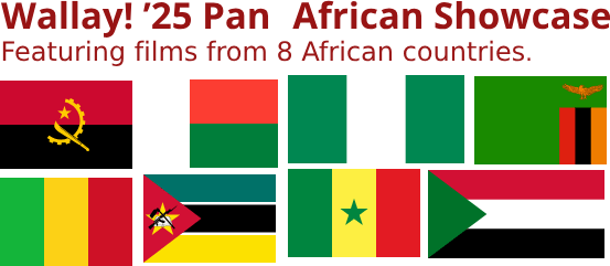 Montage graphic of African nations at FRK Wallay Film Festival Barcelona.