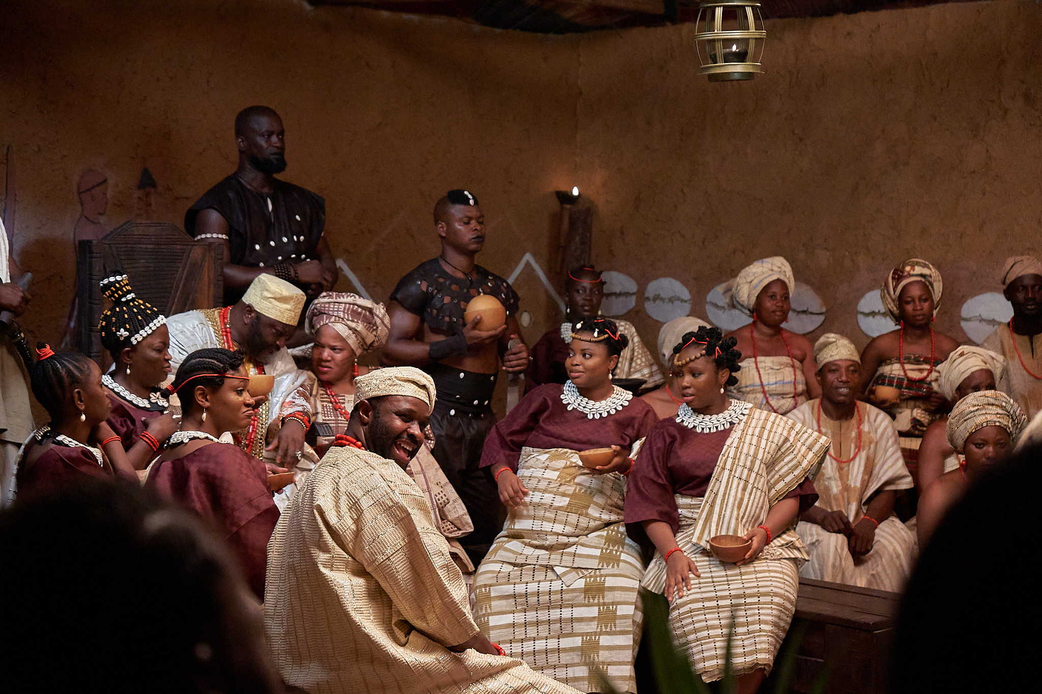 Film still showing the Oyo palace set design in House of Ga’a Bolanle Austen‑Peters historical epic.