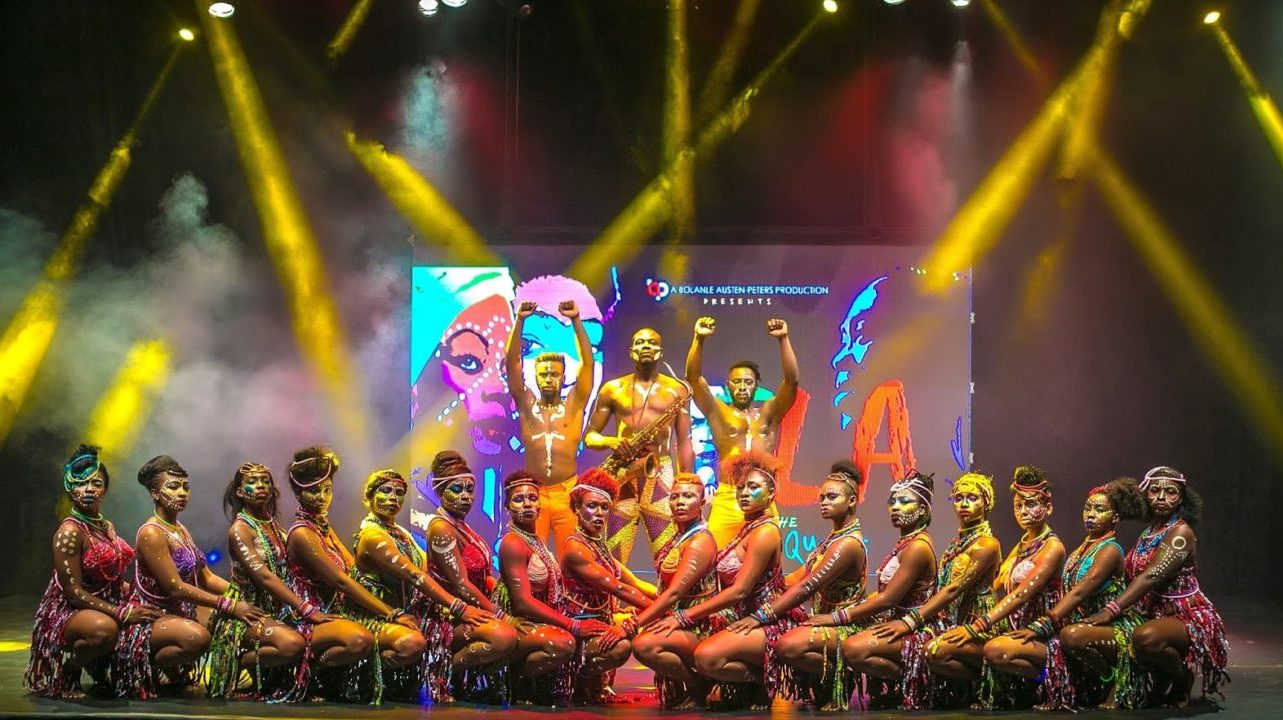 Group of the Kalakuta Queens in costume for the Kalakuta Queens stage play.
