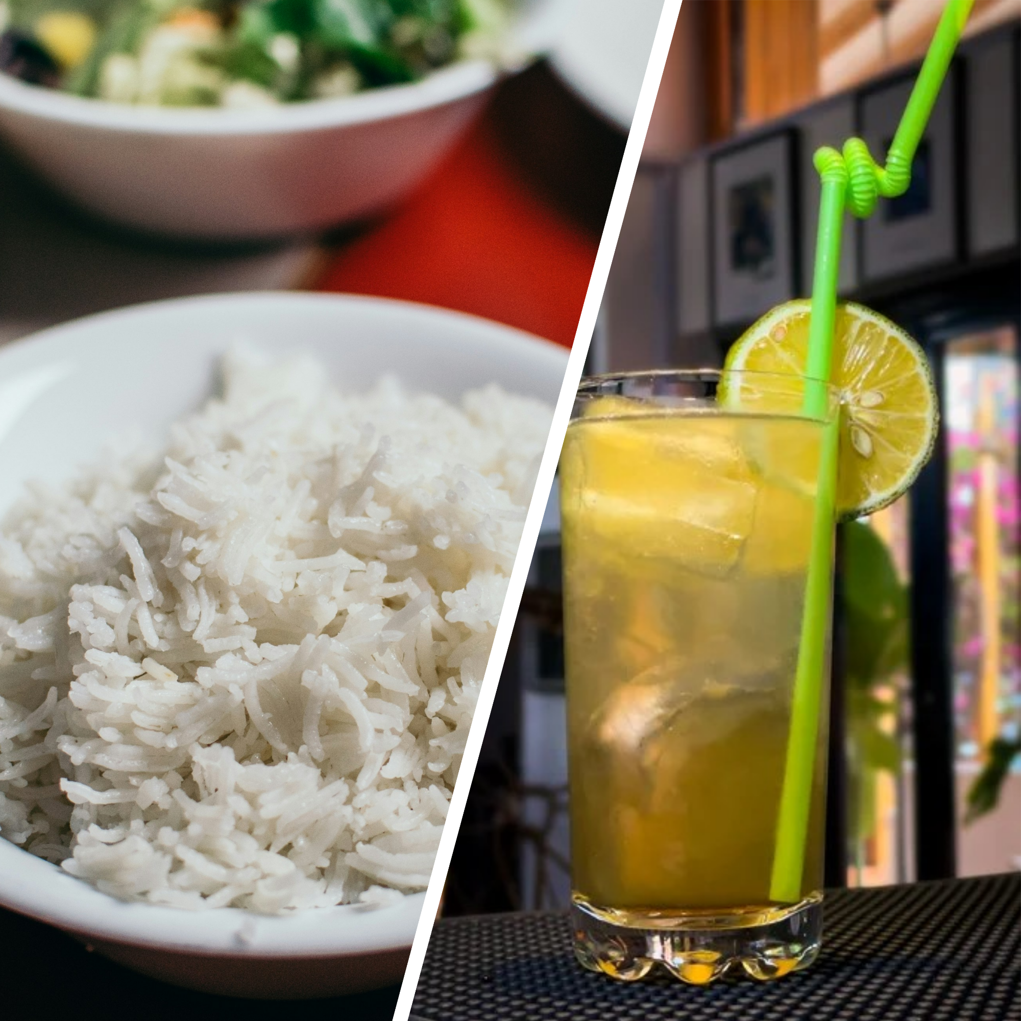 Special Basmati Rice and cocktail at Terra Kulture AKO, Terra Kulture food & experiences.